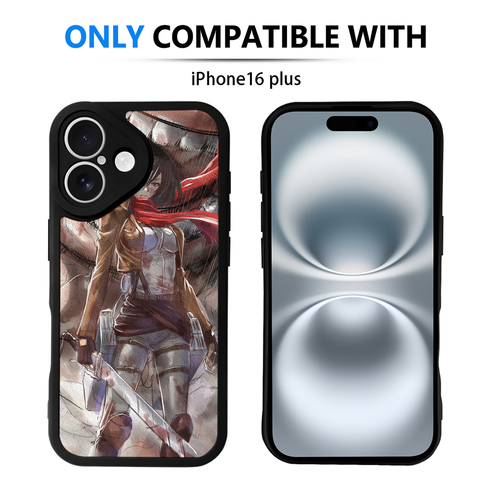 （画像用） 進撃の巨人 Attack on Titan 【iPhone 16シリーズ対応】シリコンスマホケース（レザー調） 材質：シリコン